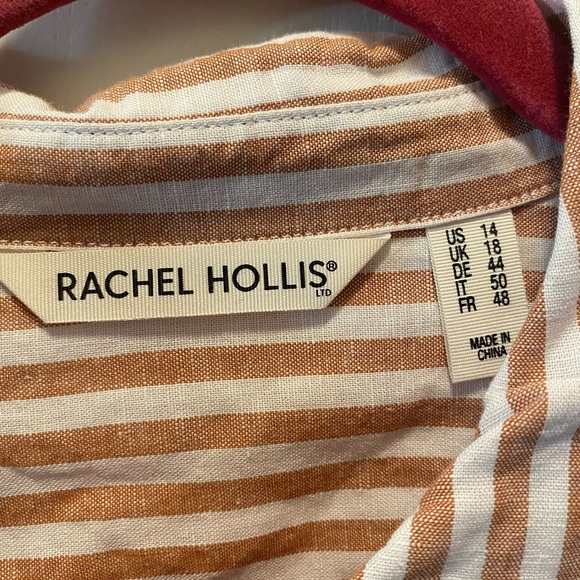 Rachel Hollis Ltd. Striped Button Front Blouse - Picture 3 of 4